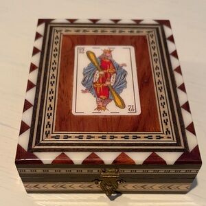 Artisan Wooden Box for Playing Cards